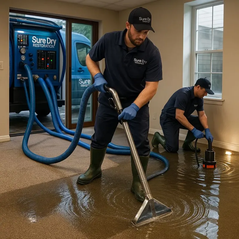 Water Extraction and Removal process in South Rockwood, MI